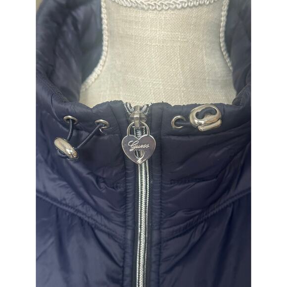 Guess Women’s Dark Blue Quilted Puffer Winter Jacket Coat Size XXL - Picture 7 of 7